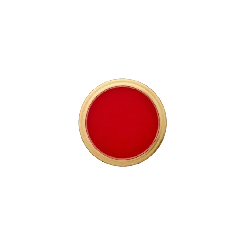 Sale edler runder Knopf mit Öse 15mm rot mit goldenem Rand – Blusenknopf Kleiderknopf
