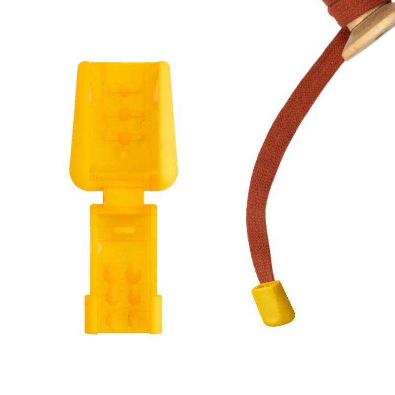 Neu Kordelenden gelb für 6mm dicke Kordeln