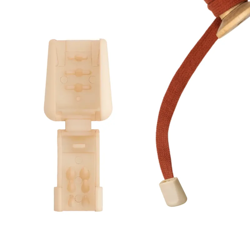 Solange Der Vorrat Reicht Kordelenden beige für 6mm dicke Kordeln