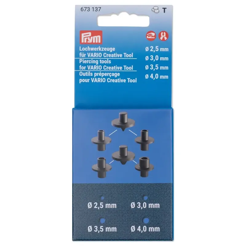 3 Lochwerkzeuge für das PRYM Vario Creative Tool und Zange – Lochgrößen 4,5-6mm Wochenendangebot