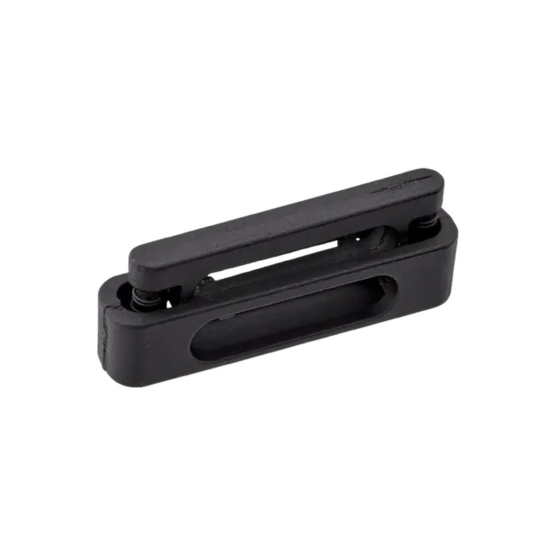 Limited Edition Maxi Kordelstopper schwarz länglich aus Metall für Bänder und flache Kordel bis 1,5cm Breite