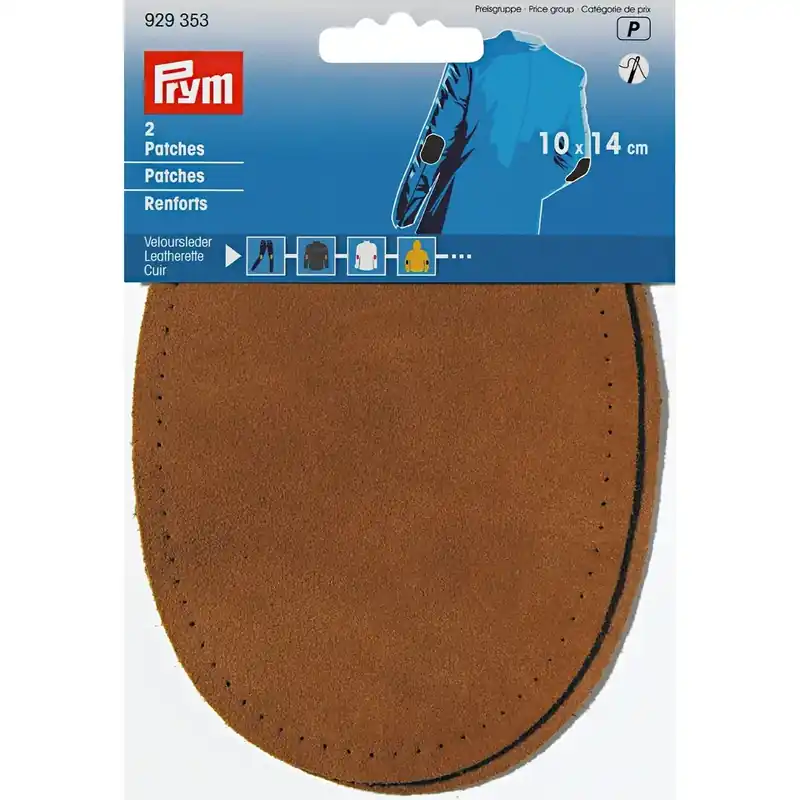 Jetzt Zugreifen 2 Reparatur Patches Velourleder camel hellbraun oval 14x10cm für Ellenbogen Knie Leder Flicken