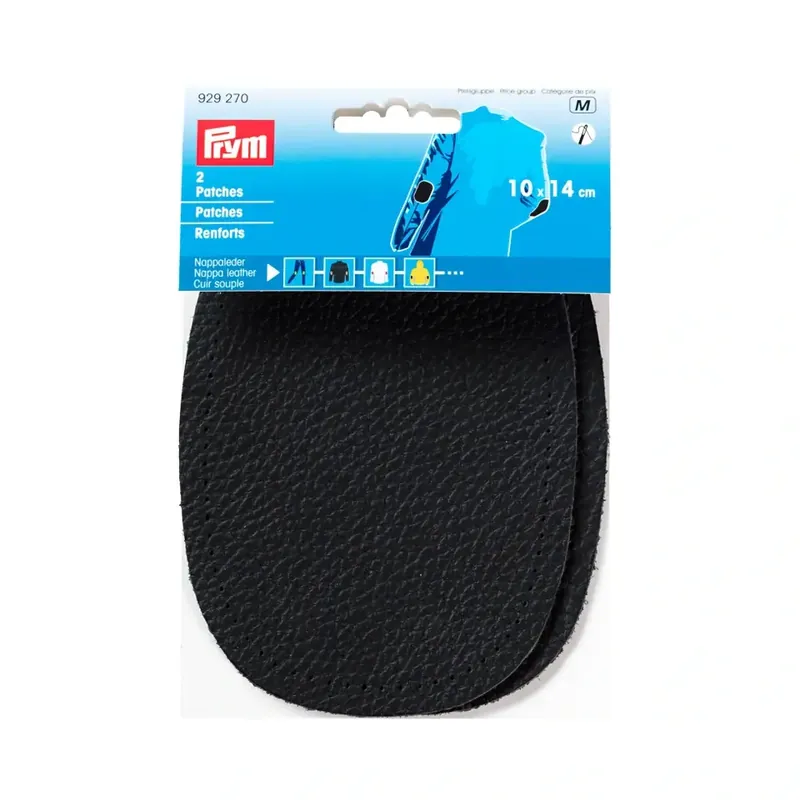 2 Reparatur Patches Nappaleder schwarz oval 14x10cm für Ellenbogen Knie Leder Flicken Bestpreis