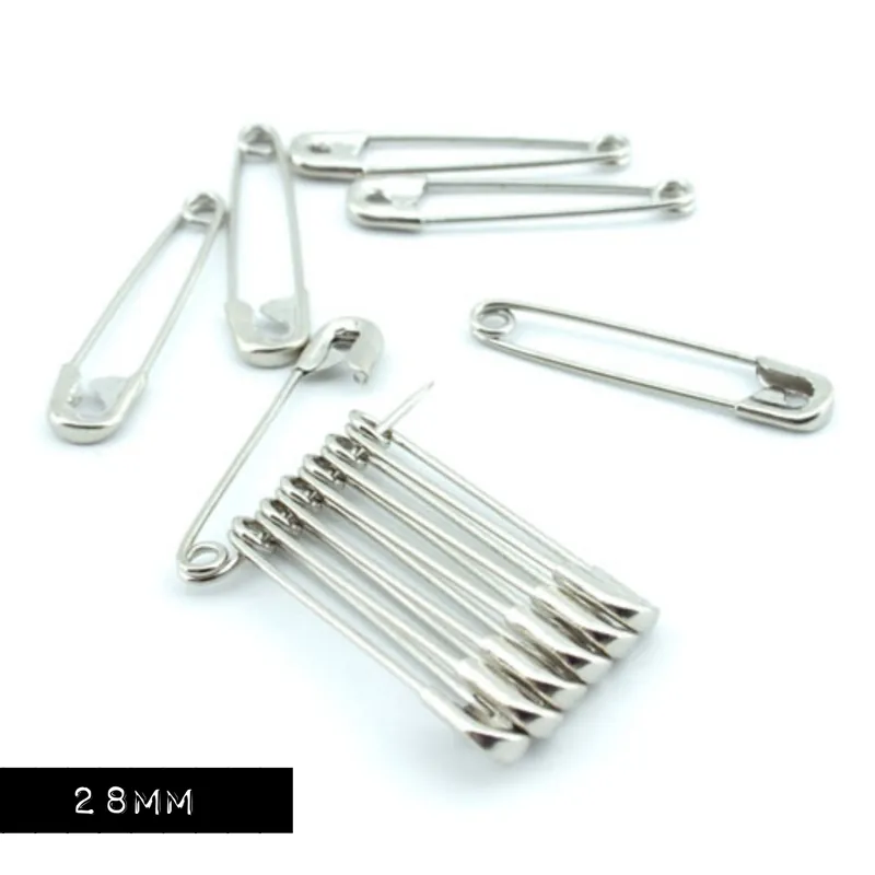 12 Sicherheitsnadeln 28mm silber Top-Seller