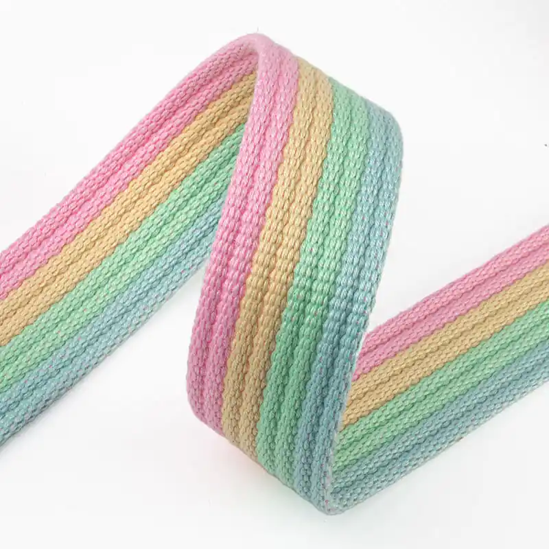4cm Gurtband Candy Streifen pastell bunt regenbogen – Taschengurt Gürtelband Bestpreis
