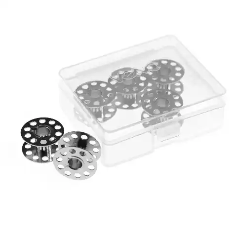 6 Unterfaden Spulen aus Metall für Nähmaschinen mit CB Greifer 20,5mm Limited Edition