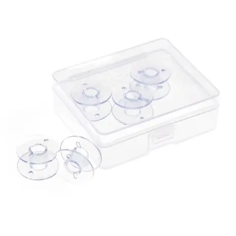 5 Unterfaden Spulen aus Kunststoff für Nähmaschinen mit Umlaufgreifer 21,2mm Günstig