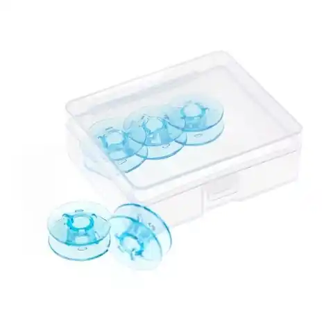 Expressversand 5 Unterfaden Spulen aus Kunststoff für Nähmaschinen mit Doppelumlaufgreifer 21,9mm