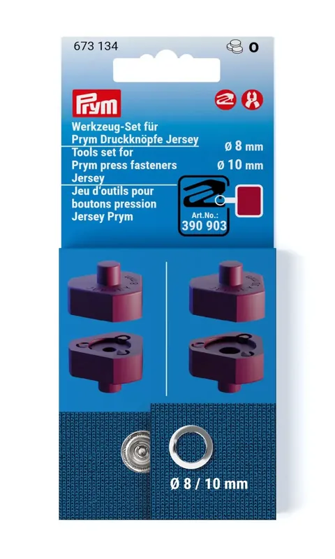 Werkzeugset für das Prym Vario Creative Tool für Jersey Druckknöpfe 8 & 10mm aus Metall Geprüft