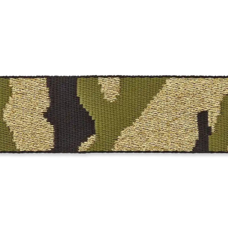 Hochwertig 4cm breites Gurtband Camouflage oliv gold doubleface – edler Taschengurt Gürtelband Rucksack