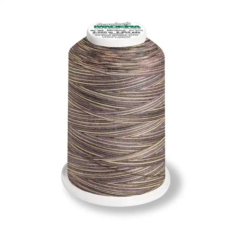 Aerolock 125 Multicolor oyster shell – 1200m Miniking von Madeira beige braun – Overlock Garn Ausverkauf