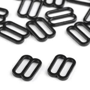 Sichere Zahlung Bikini Badeanzug BH Trägerhemd Versteller aus Kunststoff 12mm schwarz