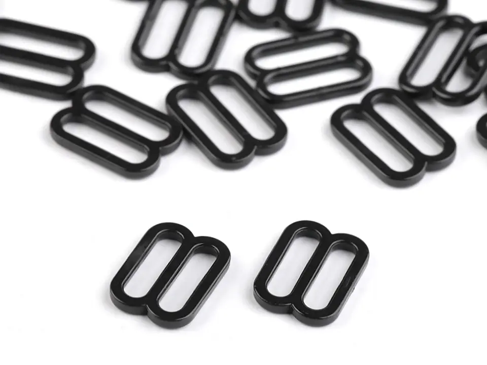 Sichere Zahlung Bikini Badeanzug BH Trägerhemd Versteller aus Kunststoff 12mm schwarz