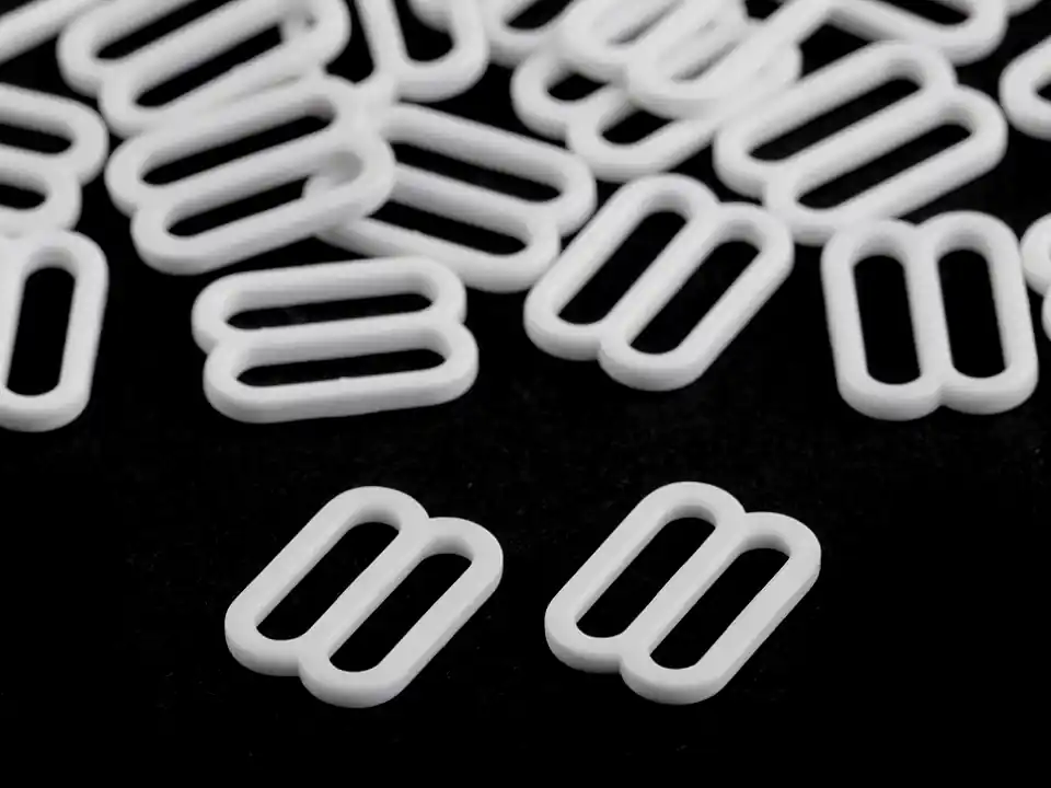 Kracherpreis Bikini Badeanzug BH Trägerhemd Versteller aus Kunststoff 12mm weiß