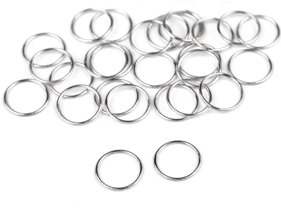 Weltweiter Versand Bikini Badeanzug BH Trägerhemd O Ring aus Metall 10mm silber