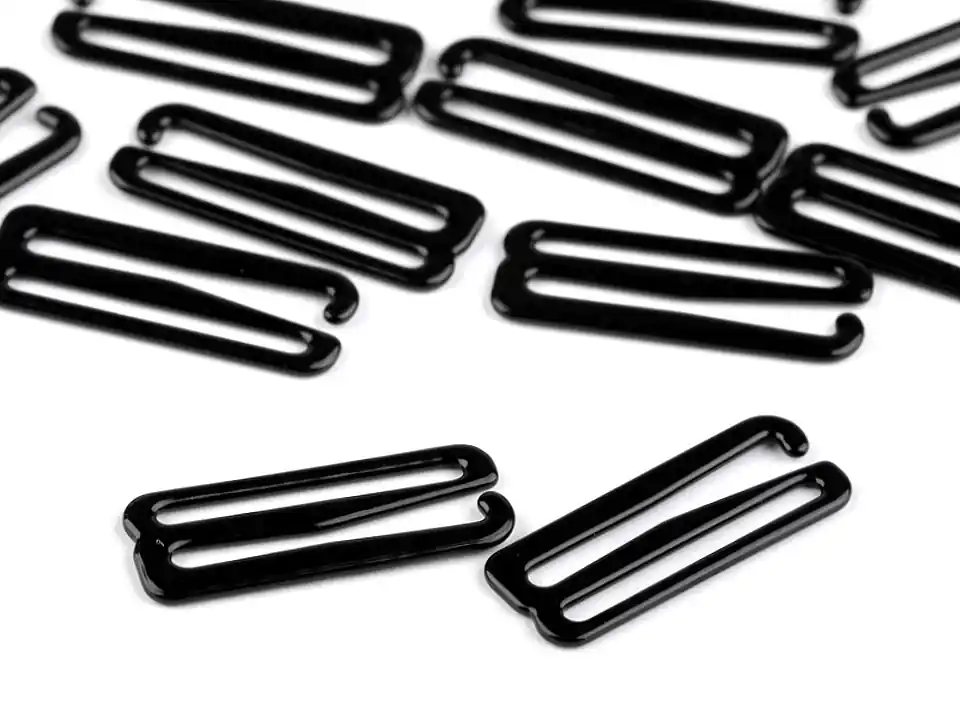 Bikini Badeanzug BH Trägerhemd Haken aus Metall 25mm schwarz Heißes Angebot