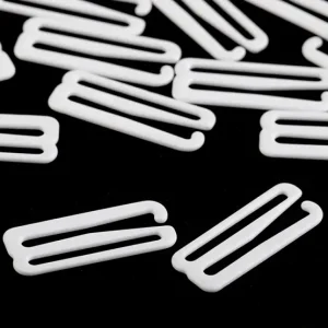 Bikini Badeanzug BH Trägerhemd Haken aus Metall 25mm weiß Limited Edition