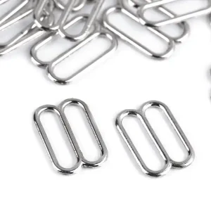 Bestpreis Bikini Badeanzug BH Trägerhemd Versteller aus Metall 12mm silber