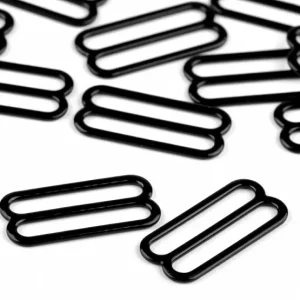 Kracherpreis Bikini Badeanzug BH Trägerhemd Versteller aus Metall 25mm gunmetal schwarz