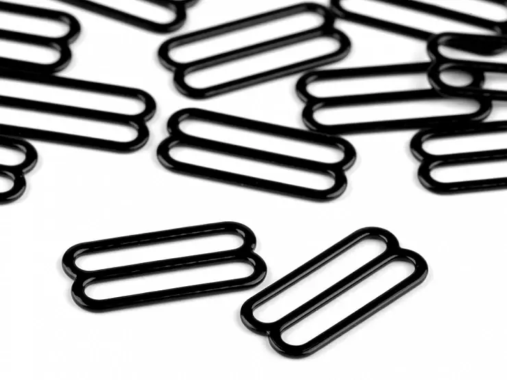 Kracherpreis Bikini Badeanzug BH Trägerhemd Versteller aus Metall 25mm gunmetal schwarz