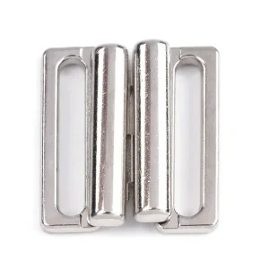 Bikini Badeanzug oder BH Verschluss aus Metall 20mm silber Schneller Versand