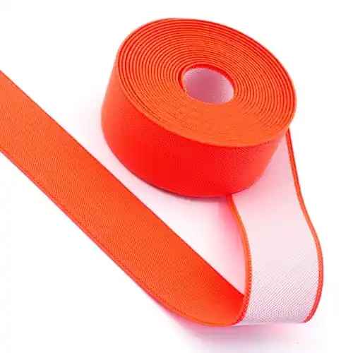 3,5cm breites Gummiband – NEON orange – beidseitig verwendbar Abverkauf