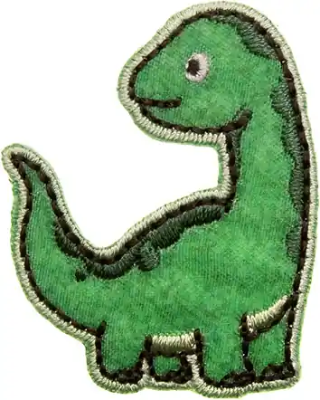 Bügelbild kleiner Baby Brachiosaurus Dinosaurier grün – Applikation zum aufbügeln Must-Have