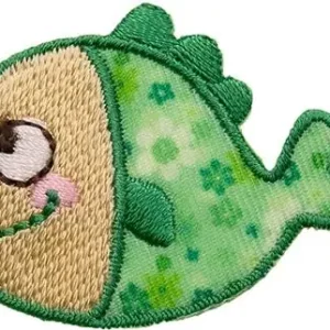 Bügelbild kleiner Fisch grün - Applikation zum aufbügeln Top-Qualität
