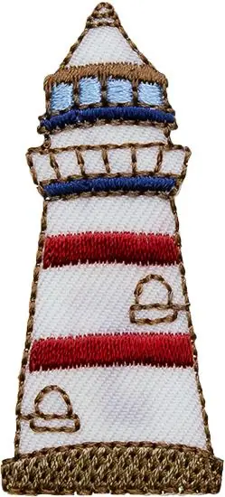 Bügelbild maritim kleiner Leuchtturm – Applikation zum aufbügeln Bestseller