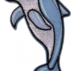 Bügelbild Delfin großer Fisch blau - Applikation zum aufbügeln Must-Have