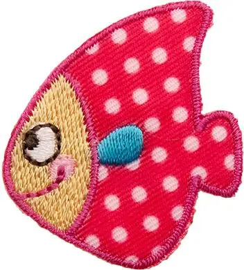 Bügelbild kleiner Fisch pink – Applikation zum aufbügeln Echt