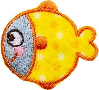 Bügelbild kleiner Fisch gelb – Applikation zum aufbügeln Geprüft