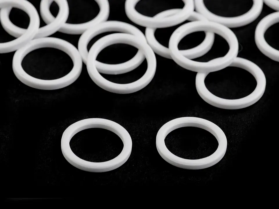 Bikini Badeanzug BH Trägerhemd O Ring aus Kunststoff 12mm weiß Schneller Versand