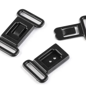 Mini Steckschnalle aus Kunststoff 12mm schwarz für Bikini Badeanzug BH Fliege Krawatte Kostenloser Versand