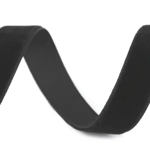 Samtband schwarz 15mm breit – velvet ribbon black Jetzt Zugreifen