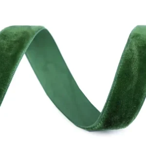 Sichere Zahlung Samtband dunkelgrün 15mm breit – velvet ribbon dark green