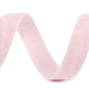 Samtband zartes rosa 15mm breit – velvet ribbon powder rose Aktuell