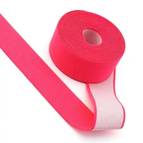 Original 3,5cm breites Gummiband – NEON pink – beidseitig verwendbar