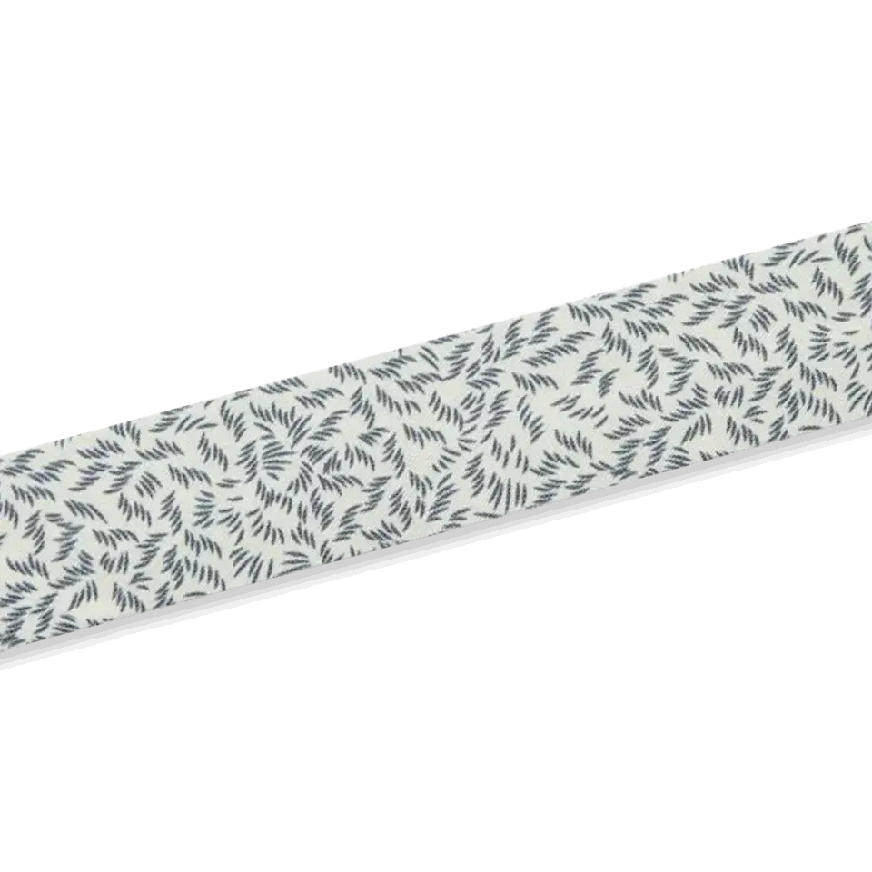 2cm breites Schrägband Laub grau – 20/10/10 gefalzt Premium