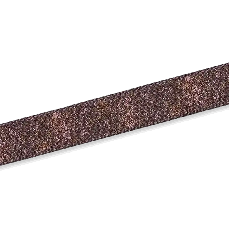 Edles Webband bordeaux kupfer metallic – 1,5cm breit Batik Camouflage Nur Heute