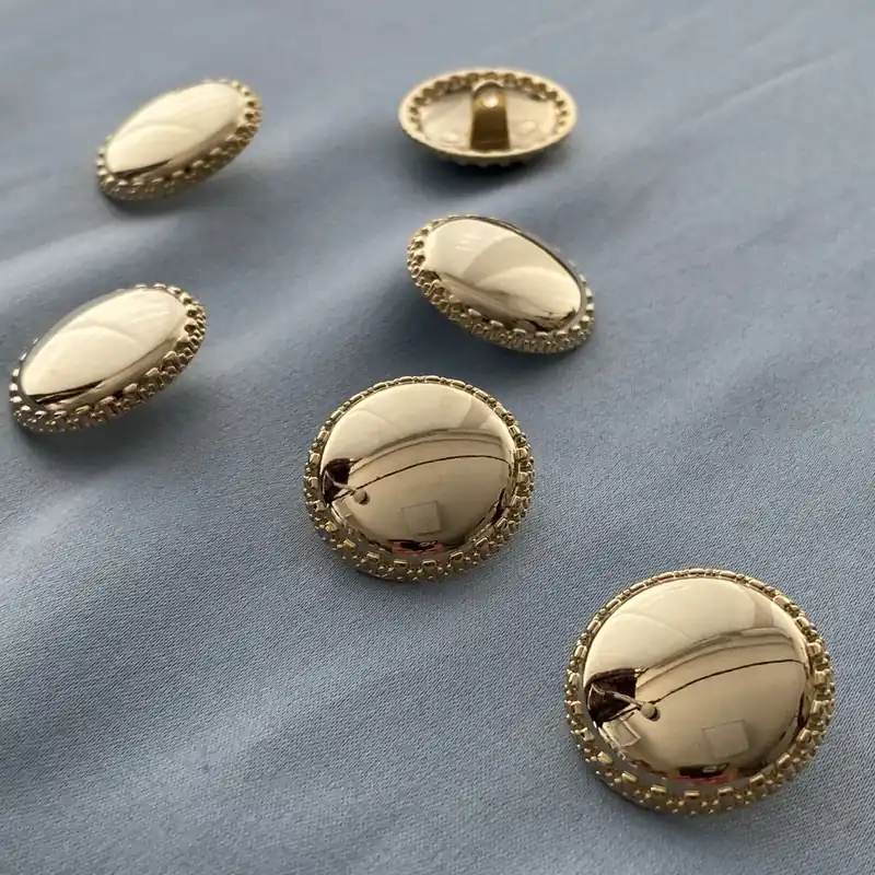 edler runder Knopf gold aus Metall mit Öse 20mm / 36″ für Bluse Jacke Mantel Letzte Chance