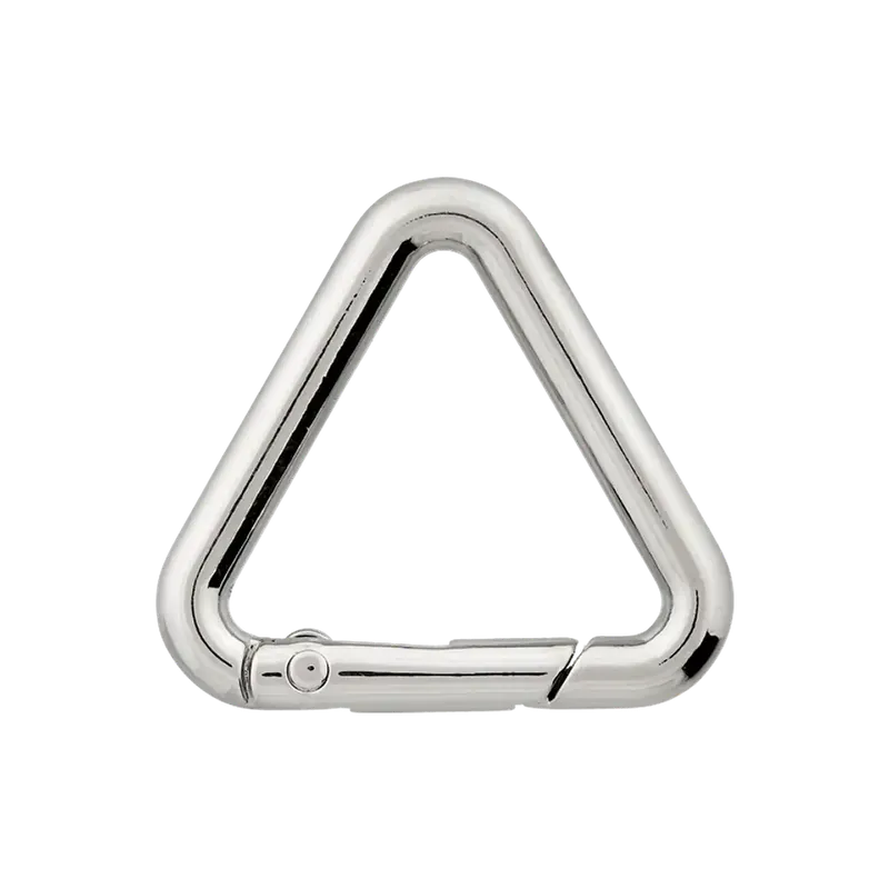 Markenware FASHION Metall Karabiner Triangel 25mm silber – für Taschen & Gurtbänder 2,5cm