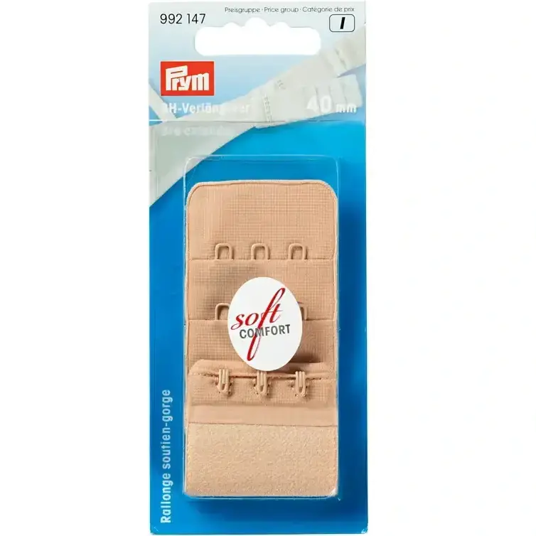 BH-Verlängerer von Prym 40mm breit mit 3×3 Haken in haut nude Heißes Angebot