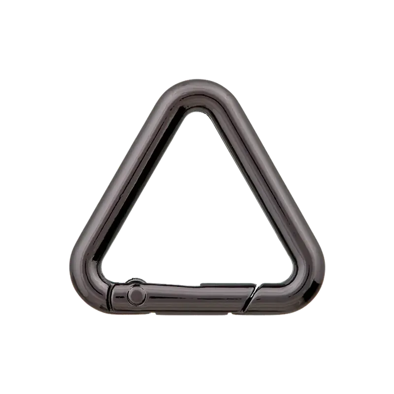 Gratis Versand FASHION Metall Karabiner Triangel 25mm gunmetal titan – für Taschen & Gurtbänder 2,5cm