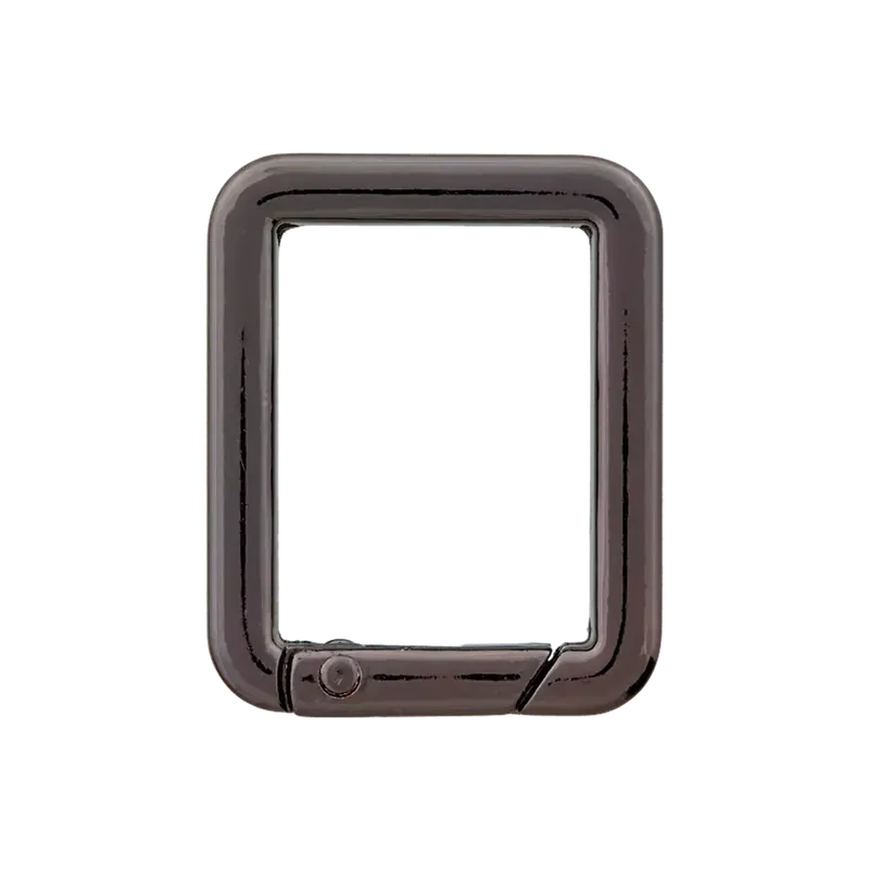 Neuheit FASHION Metall Karabiner Square 25mm gunmetal titan – für Taschen & Gurtbänder 2,5cm
