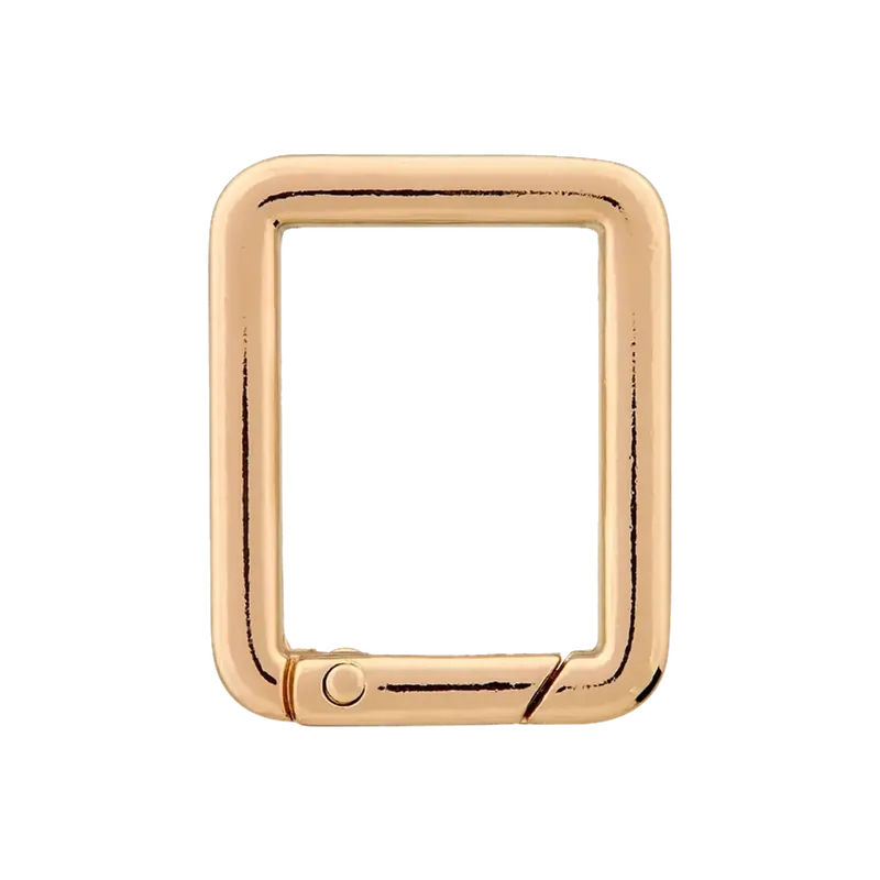 FASHION Metall Karabiner Square 25mm gold – für Taschen & Gurtbänder 2,5cm Mengenrabatt