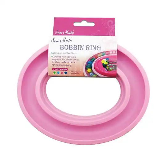 Zertifiziert Spulenring für 30 Nähmaschinen Spulen pink