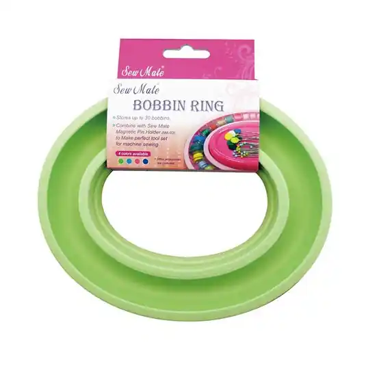 Weltweiter Versand Spulenring für 30 Nähmaschinen Spulen grün