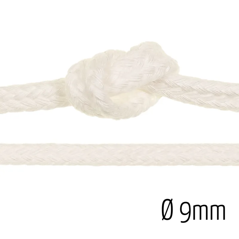 Kordel Ø9mm weiß mit TENCEL™ Lyocell Fasern – Kordelband für Hoodie, Rucksack & Co. Solange Der Vorrat Reicht