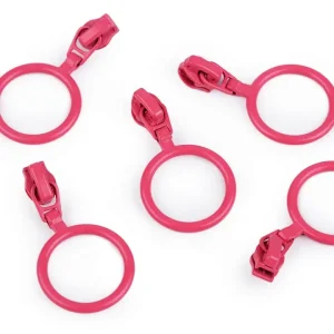 Bestpreis Zipper pink mit Ring für 3mm Spirale Endlosreißverschluss SR3